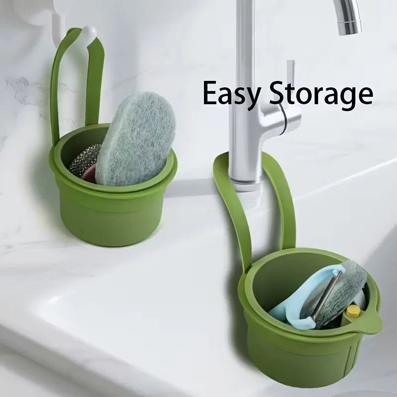 Press-Type Drain Basket & Sink Organizer