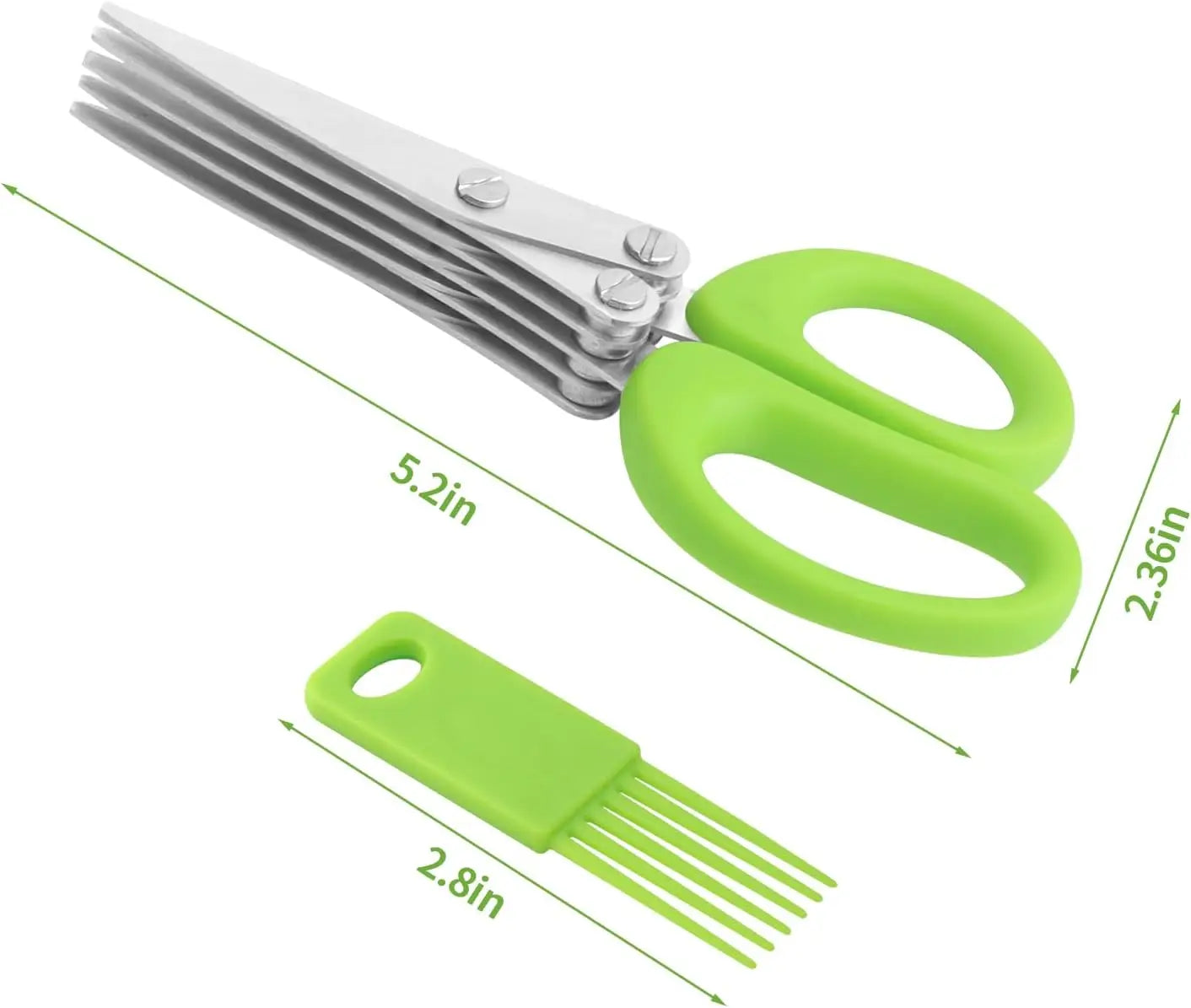 Multi-layer Herb & Vegetable Scissors — Stainless Steel Kitchen Cutter