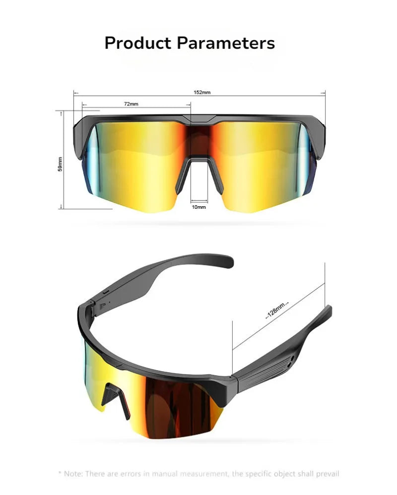 Smart Audio Sunglasses – Bluetooth Music & Calls, Polarized Sports Lens