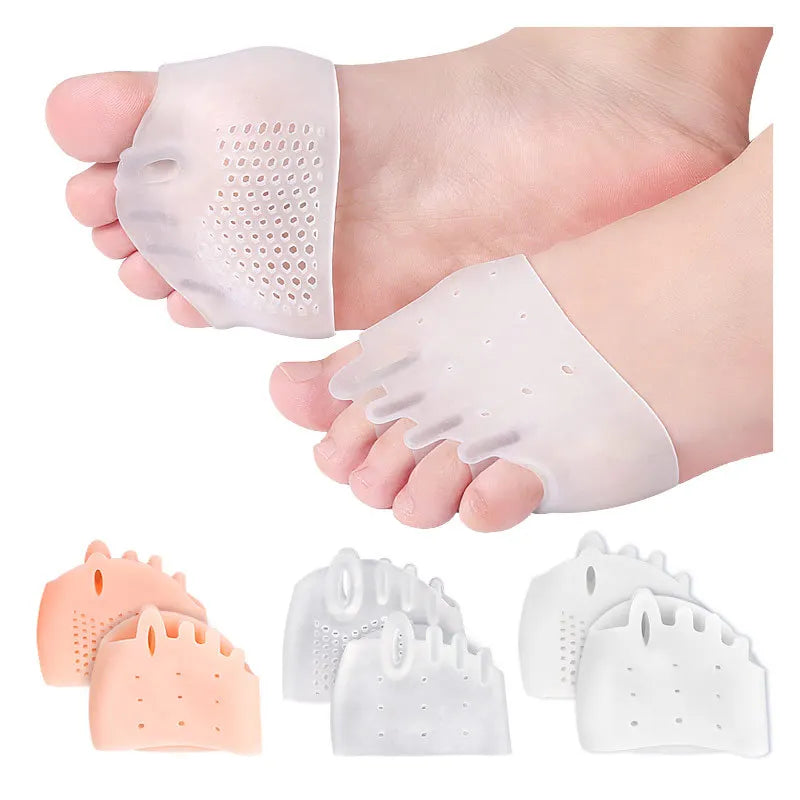 Silicone Forefoot Pad & Toe Separator — Hallux Valgus Relief (2pcs)