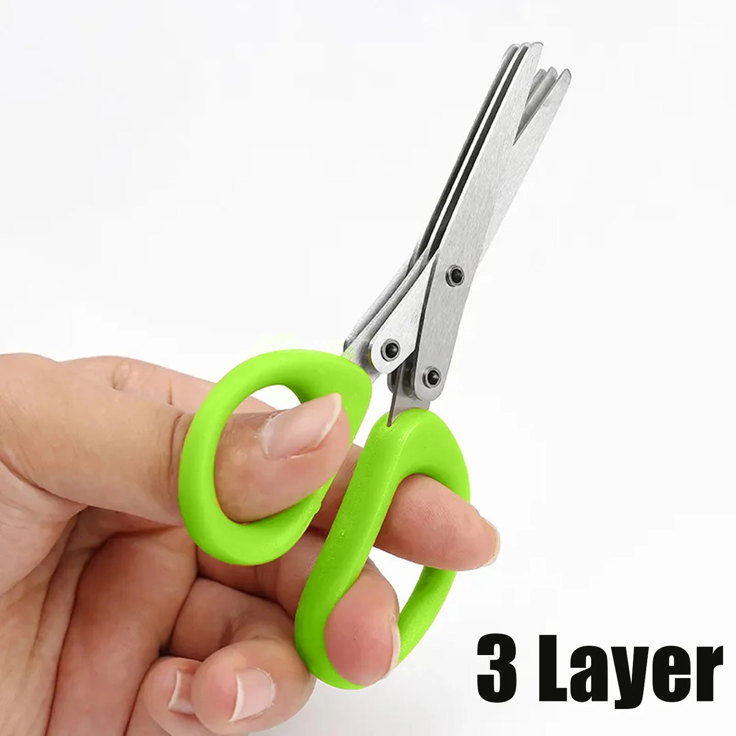 Multi-layer Herb & Vegetable Scissors — Stainless Steel Kitchen Cutter