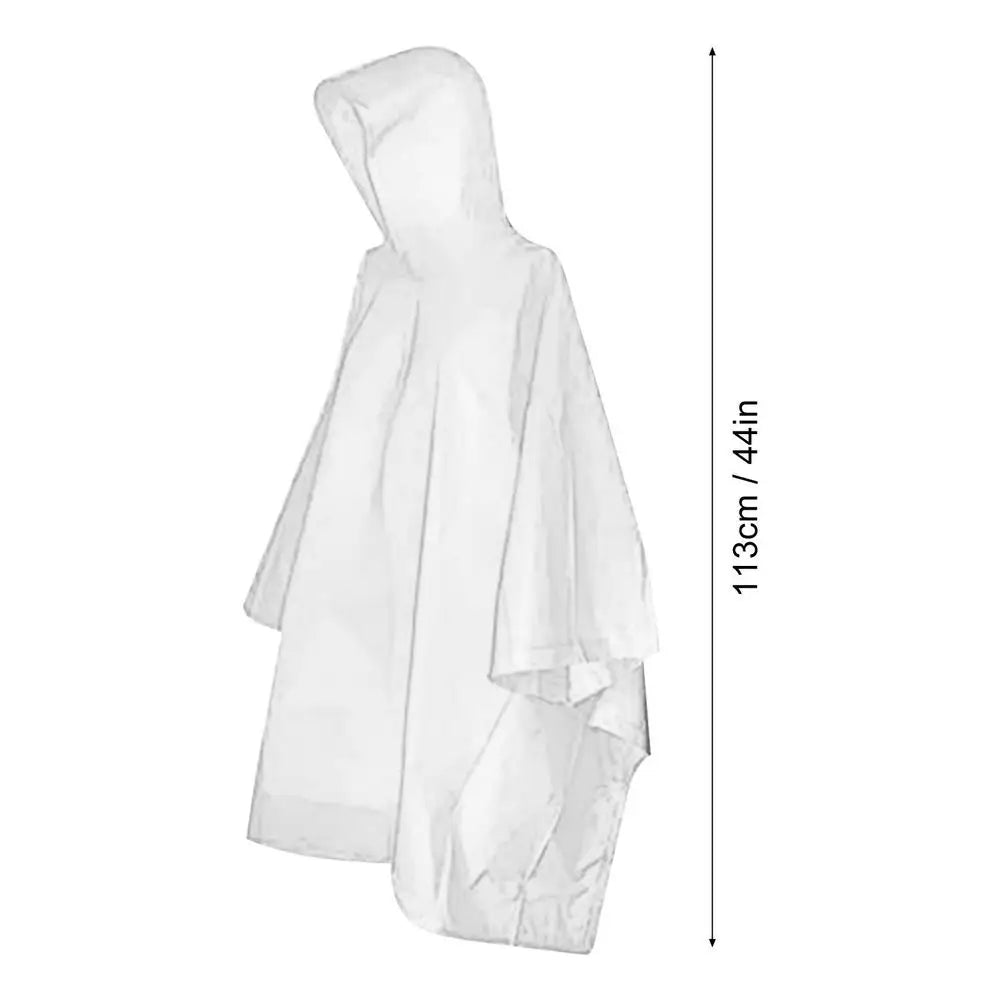 Portable Disposable Raincoat — Lightweight Hooded Poncho for Travel (1pc)