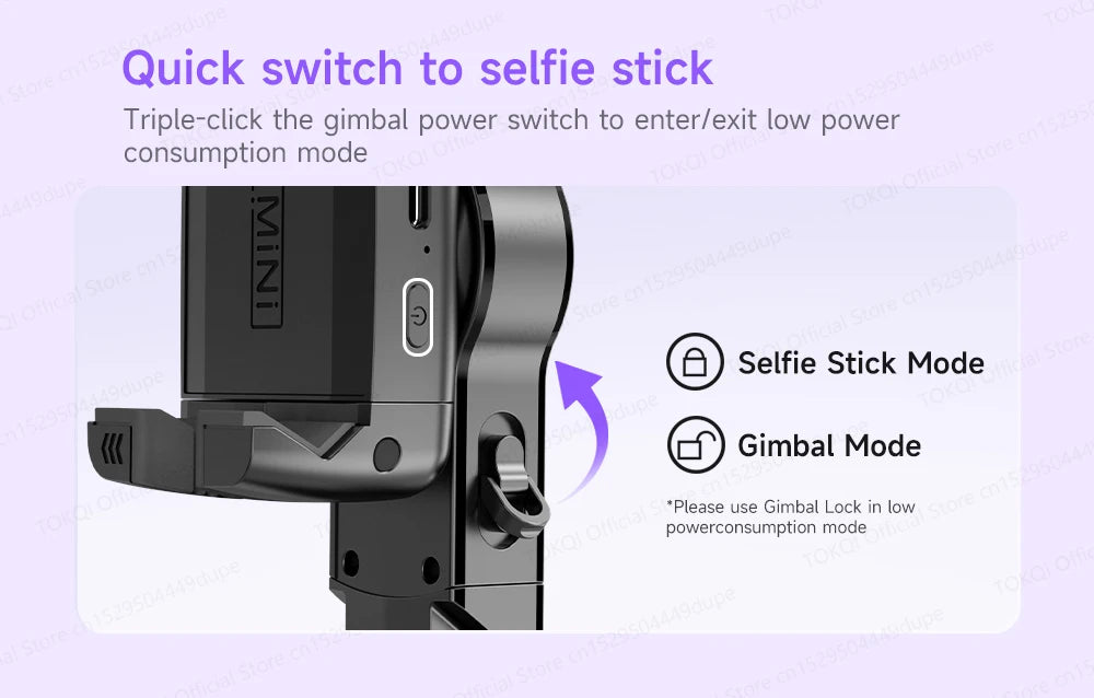 AI Face Tracking Gimbal Stabilizer - 360 Auto-Rotating Smart Phone Holder & Tripod