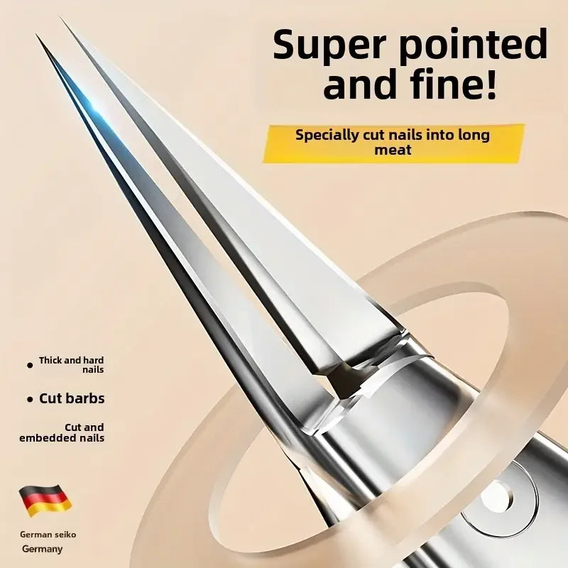 Precision Nail Clipper – Curved Blade for Thick & Ingrown Nails