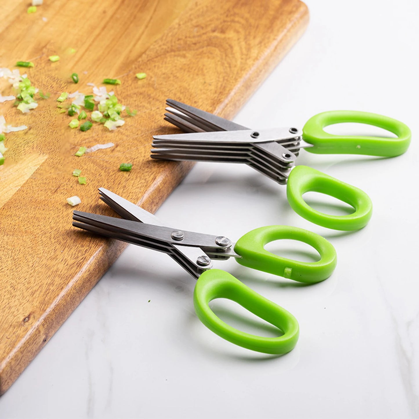 Multi-layer Herb & Vegetable Scissors — Stainless Steel Kitchen Cutter