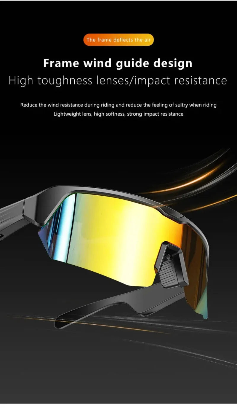 Smart Audio Sunglasses – Bluetooth Music & Calls, Polarized Sports Lens