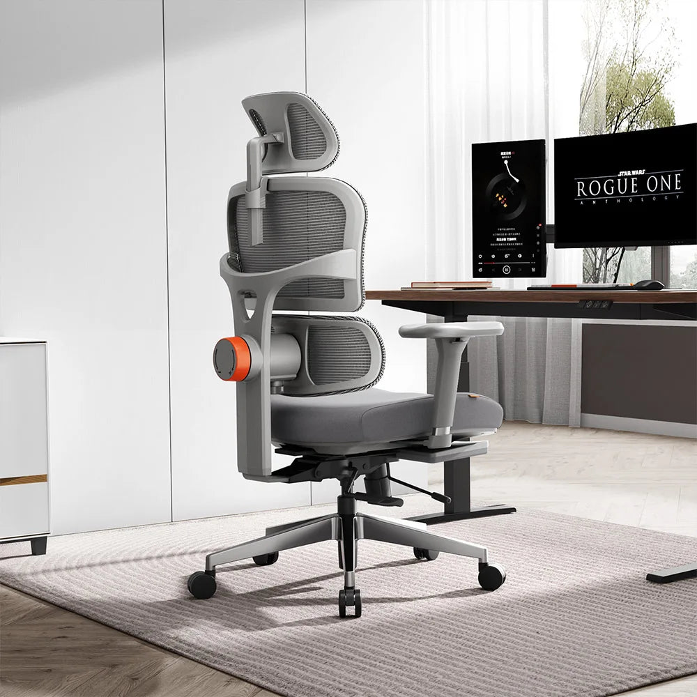NEWTRAL NT002 Ergonomic Chair Adaptive Lower Back Support with Footrest 4 Recline Angle Adjustable Backrest Armrest Headrest
