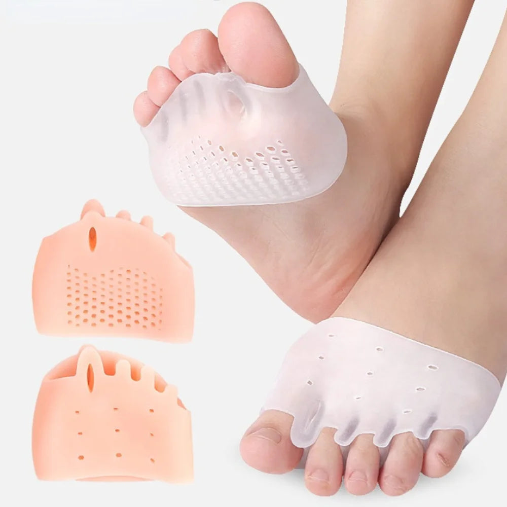 Silicone Forefoot Pad & Toe Separator — Hallux Valgus Relief (2pcs)