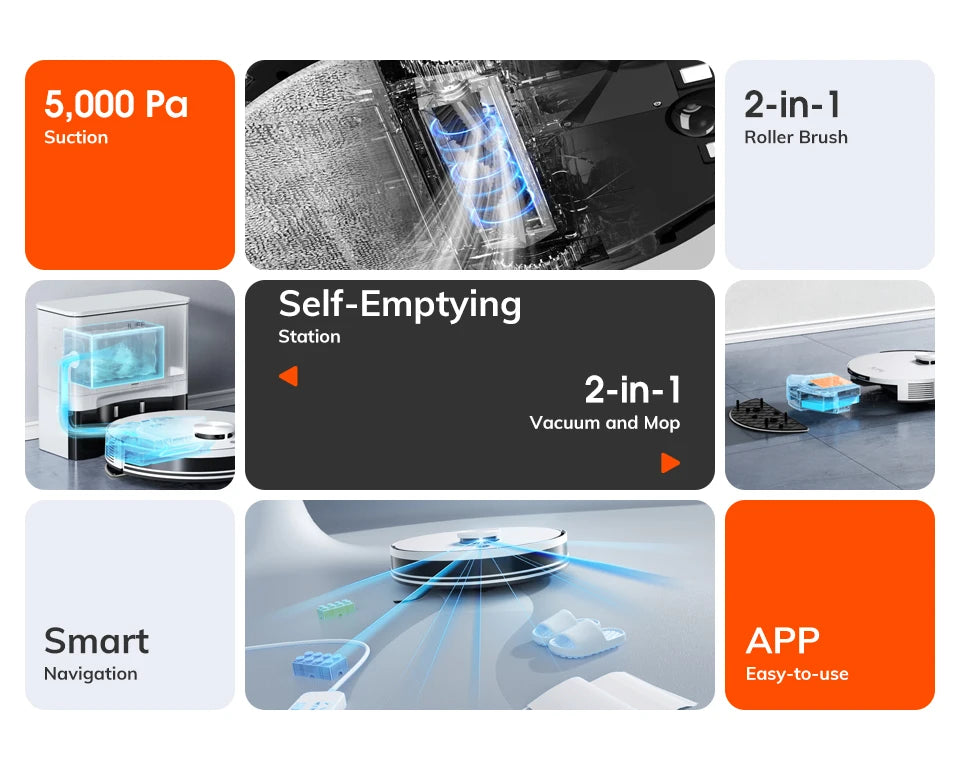 ILIFE A30 Pro Robot Vacuum & Mop – Self-Emptying, App-Controlled Cleaning