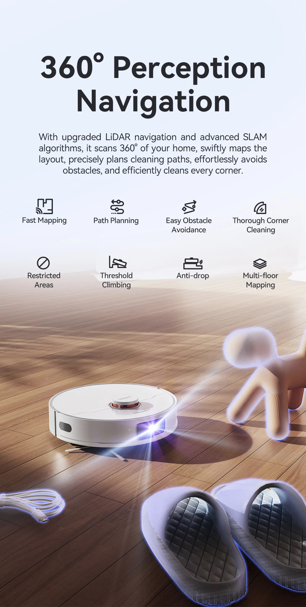 JONR P20 Pro Robot Vacuum & Mop – Self-Emptying, Auto Water Refill & Drain