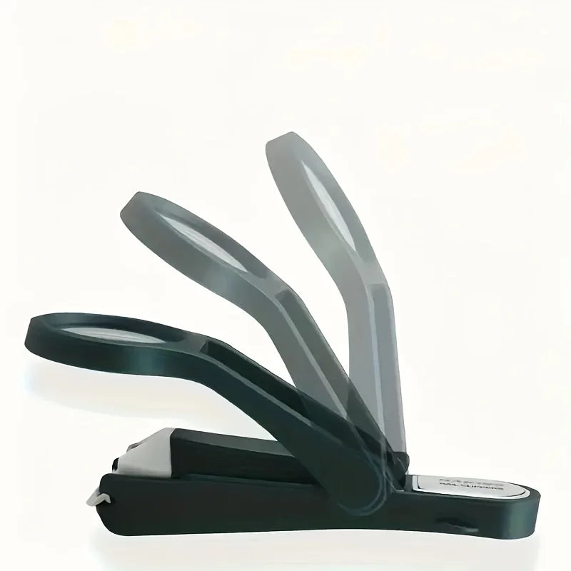 Nail Clipper with Magnifying Glass – Anti-Splash & Easy Grip for Elderly