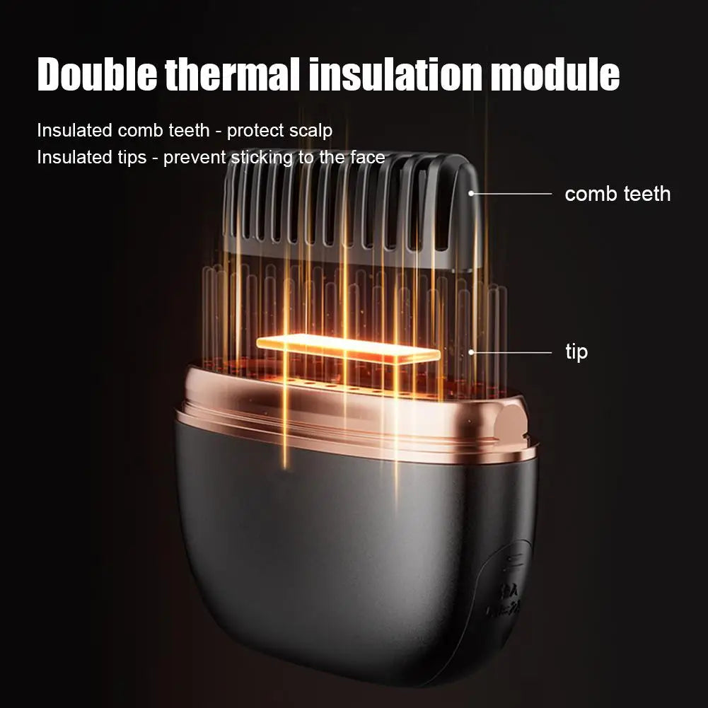 Cordless Hair Straightener Brush — 2-in-1 Styling Tool