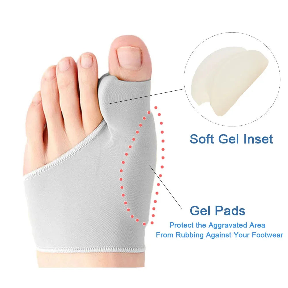 Hallux Valgus Bunion Corrector — Soft Toe Separator & Straightener (2pcs)