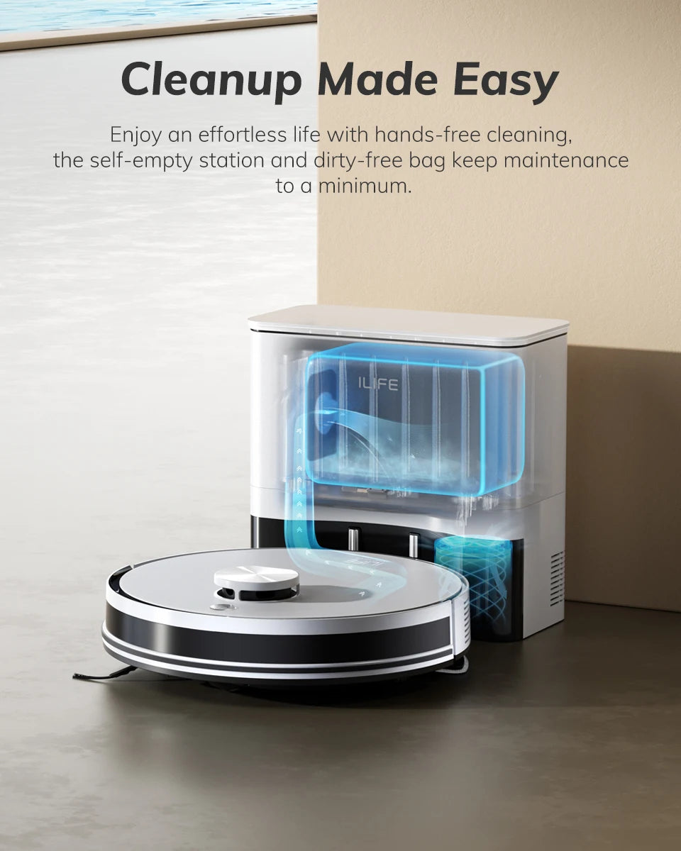 ILIFE A30 Pro Robot Vacuum & Mop – Self-Emptying, App-Controlled Cleaning