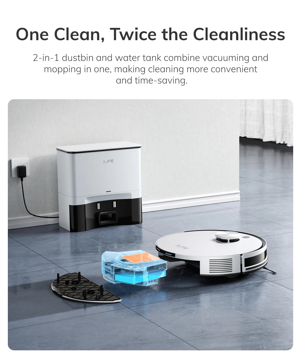 ILIFE A30 Pro Robot Vacuum & Mop – Self-Emptying, App-Controlled Cleaning
