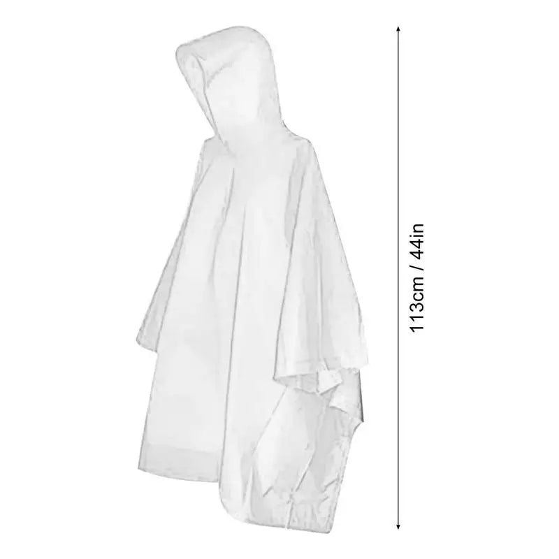 Portable Disposable Raincoat — Lightweight Hooded Poncho for Travel (1pc)