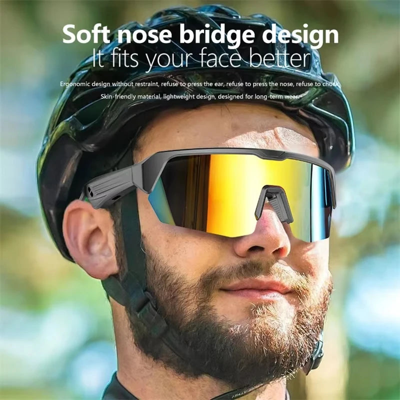Smart Audio Sunglasses – Bluetooth Music & Calls, Polarized Sports Lens
