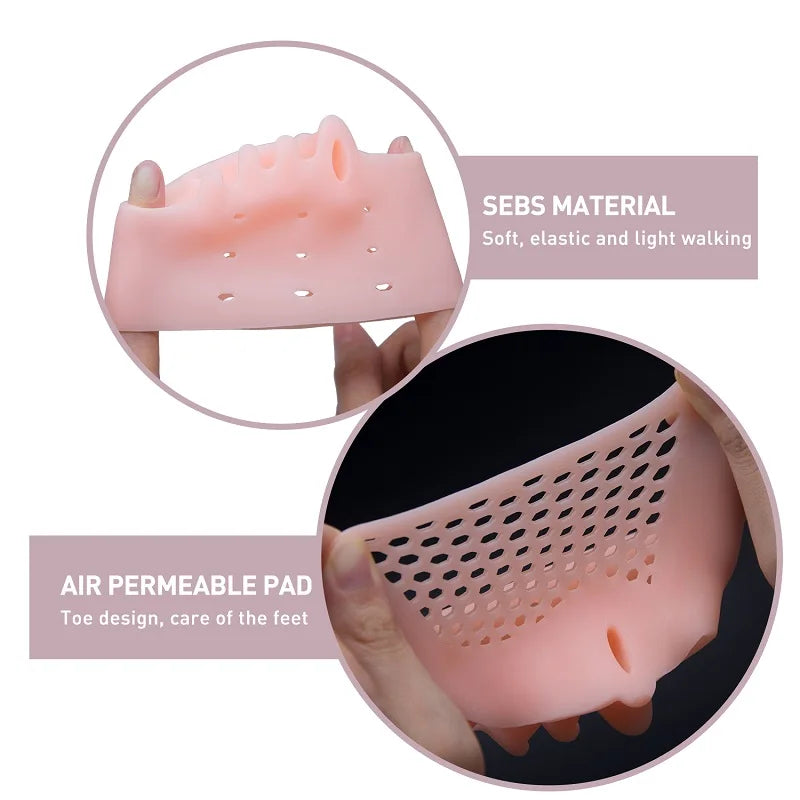 Silicone Forefoot Pad & Toe Separator — Hallux Valgus Relief (2pcs)