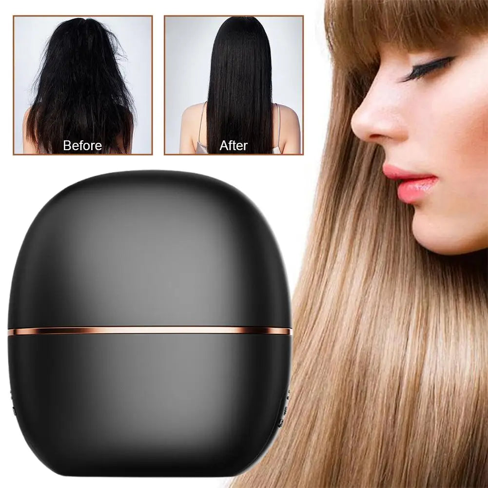 Cordless Hair Straightener Brush — 2-in-1 Styling Tool