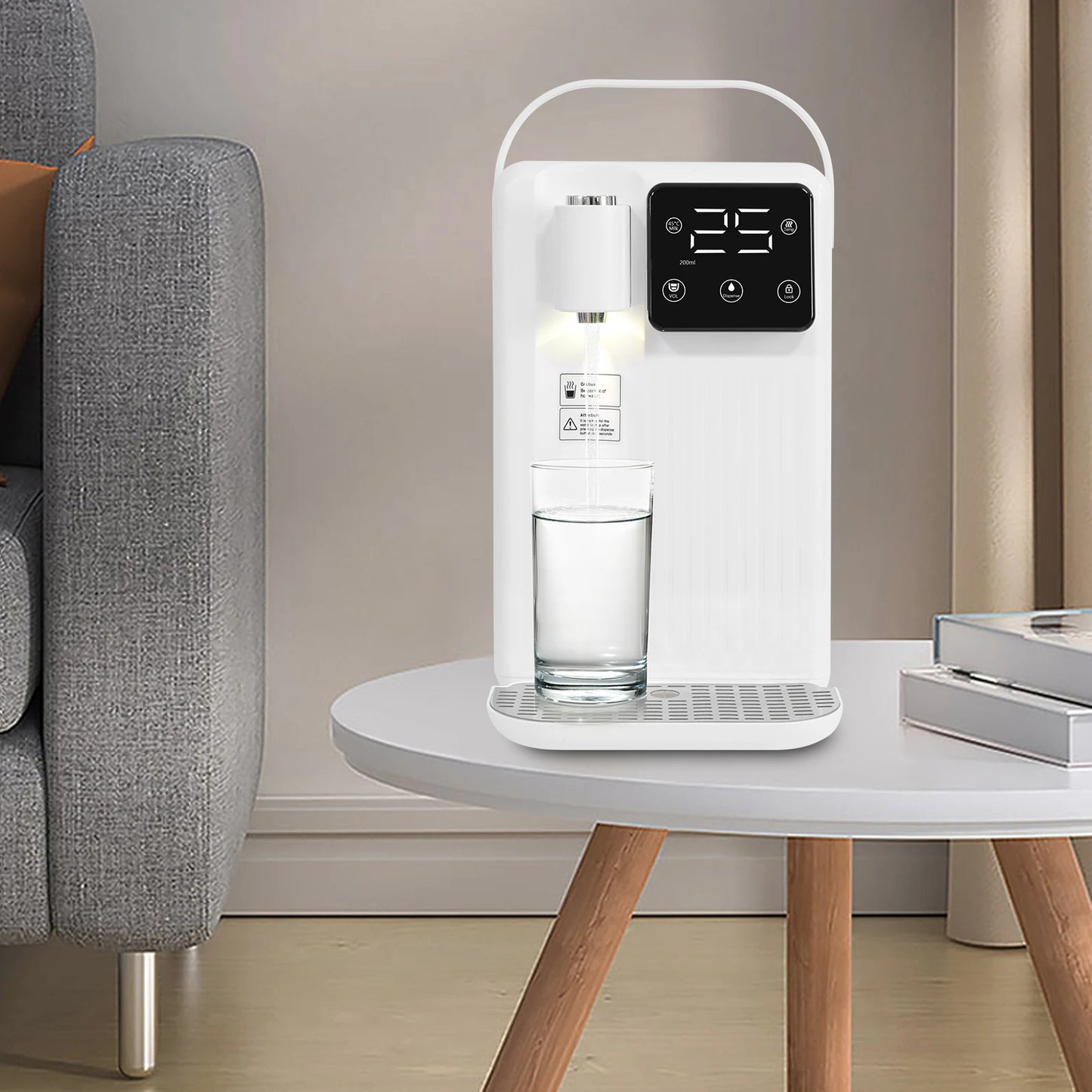3L Instant Hot Water Dispenser with LED Touch Panel, 3-Second Quick Heating, Adjustable Temperature