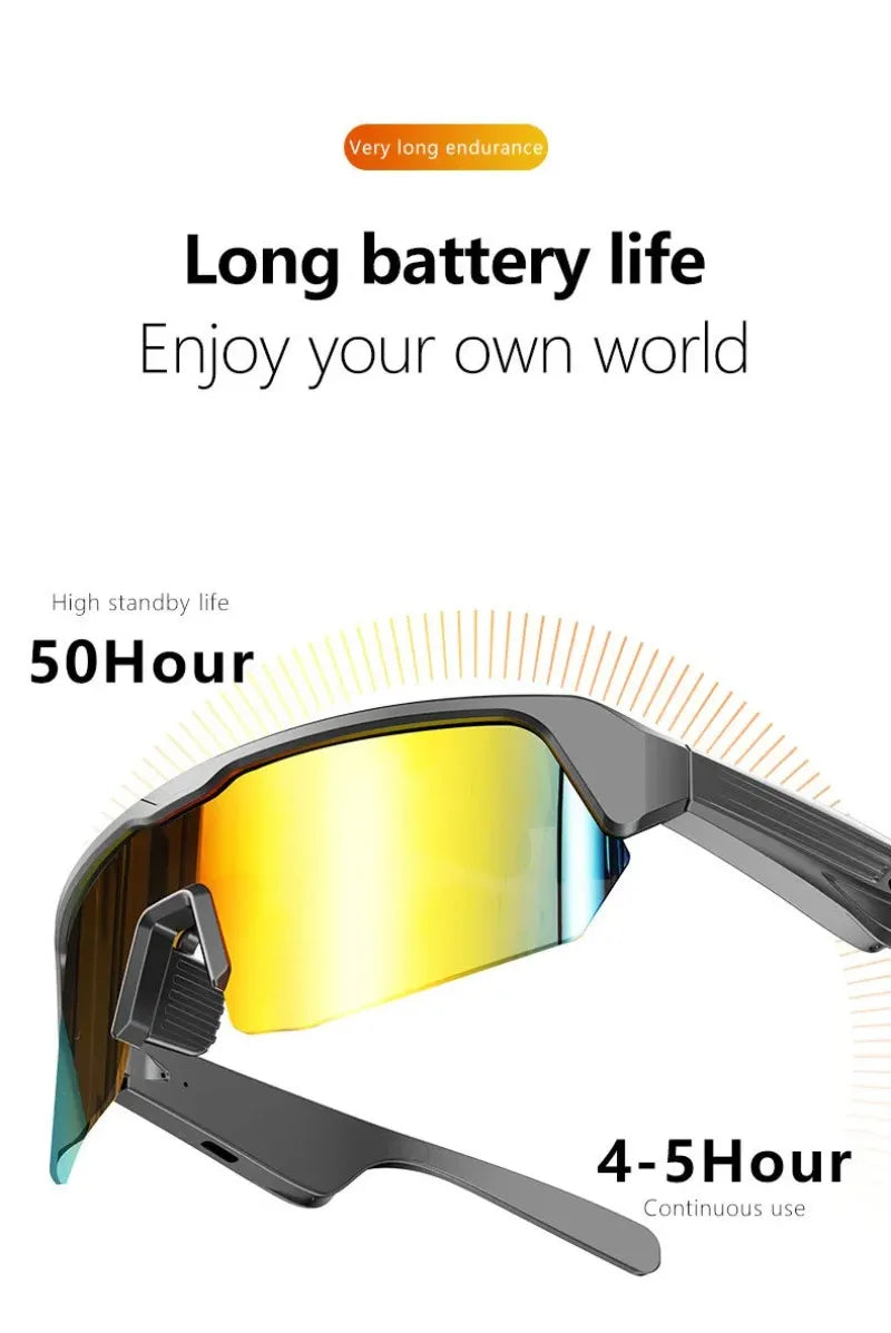 Smart Audio Sunglasses – Bluetooth Music & Calls, Polarized Sports Lens