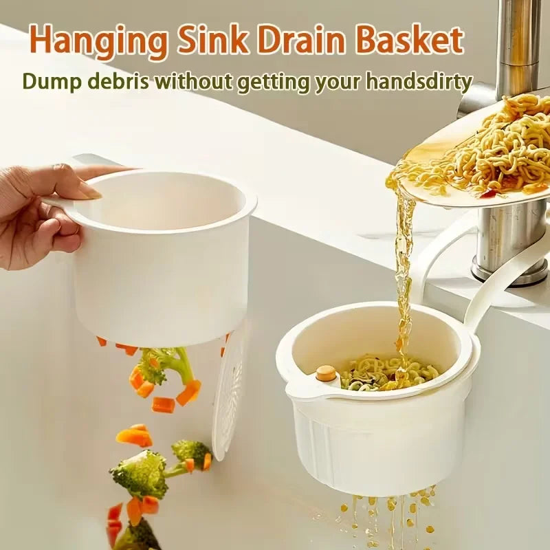 Press-Type Drain Basket & Sink Organizer