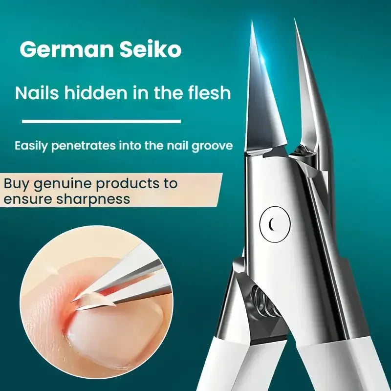 Precision Nail Clipper – Curved Blade for Thick & Ingrown Nails