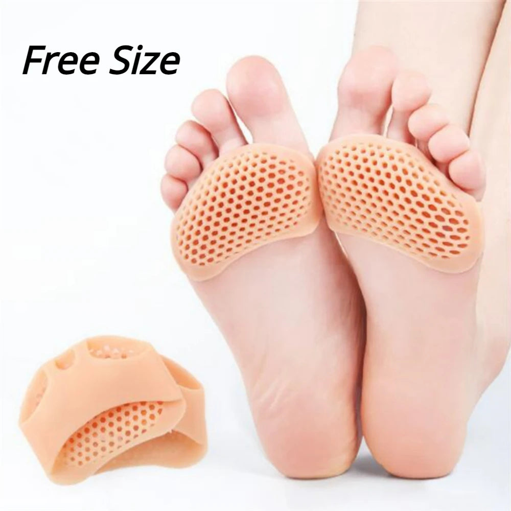 Silicone Forefoot Pad & Toe Separator — Hallux Valgus Relief (2pcs)