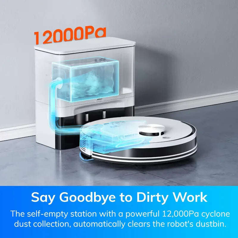 ILIFE A30 Pro Robot Vacuum & Mop – Self-Emptying, App-Controlled Cleaning