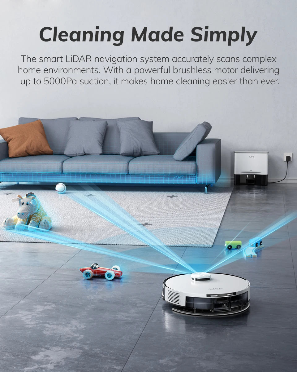 ILIFE A30 Pro Robot Vacuum & Mop – Self-Emptying, App-Controlled Cleaning