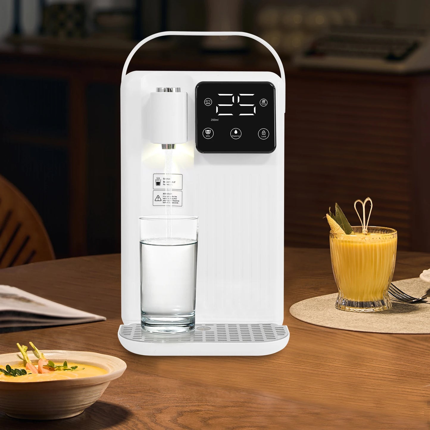 3L Instant Hot Water Dispenser with LED Touch Panel, 3-Second Quick Heating, Adjustable Temperature