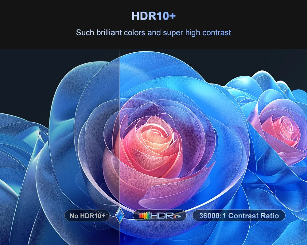 Flixtone D10S Projector 4000 ANSI Lumens 4K Video Decode Full HD Resolution Android 15.0 Smart System Cinema-level Home Theater Beamer with Auto Focus Keystone Correction Portable Smart TV Projector for Family Gathering Bedro