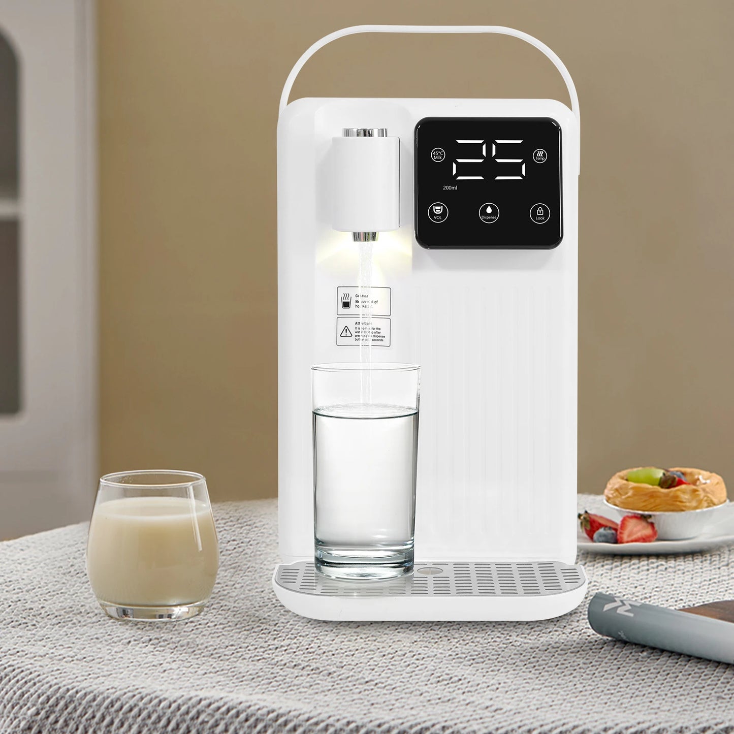 3L Instant Hot Water Dispenser with LED Touch Panel, 3-Second Quick Heating, Adjustable Temperature
