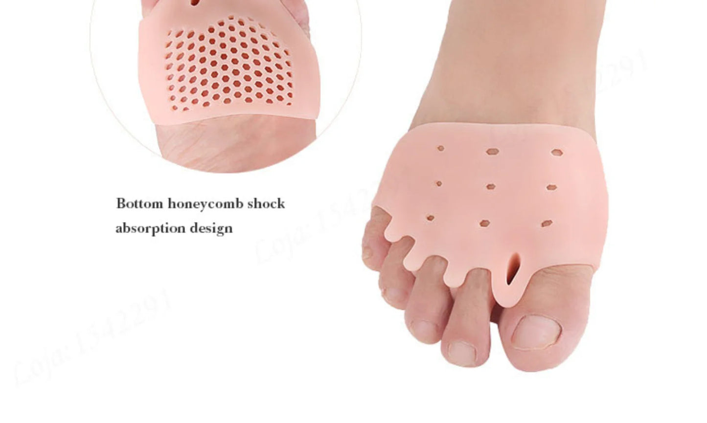 Silicone Forefoot Pad & Toe Separator — Hallux Valgus Relief (2pcs)