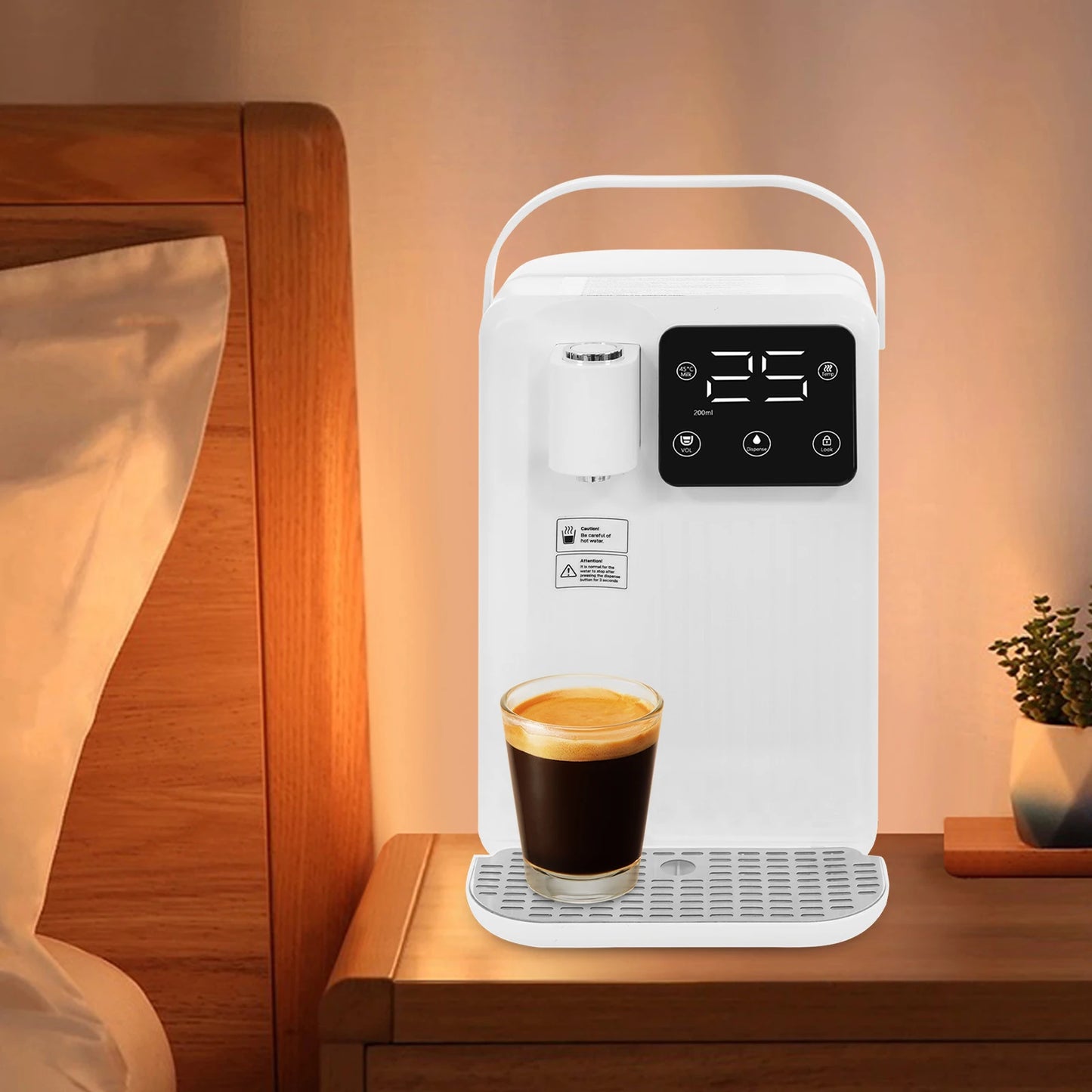 3L Instant Hot Water Dispenser with LED Touch Panel, 3-Second Quick Heating, Adjustable Temperature