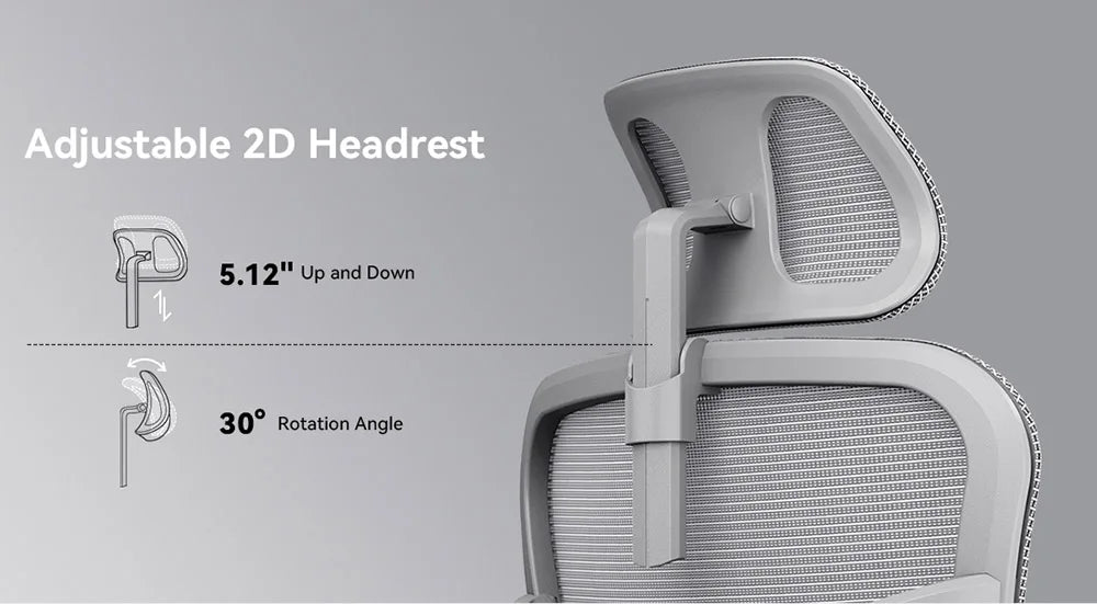 NEWTRAL NT002 Ergonomic Chair Adaptive Lower Back Support with Footrest 4 Recline Angle Adjustable Backrest Armrest Headrest