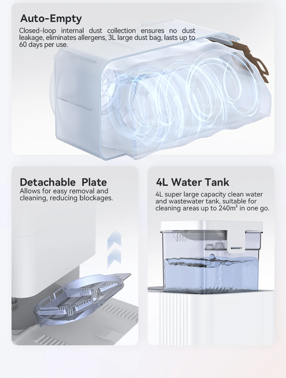 JONR P20 Pro Robot Vacuum & Mop – Self-Emptying, Auto Water Refill & Drain