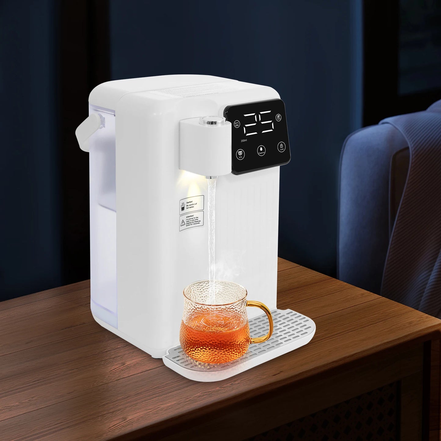 3L Instant Hot Water Dispenser with LED Touch Panel, 3-Second Quick Heating, Adjustable Temperature