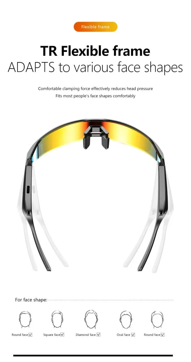 Smart Audio Sunglasses – Bluetooth Music & Calls, Polarized Sports Lens