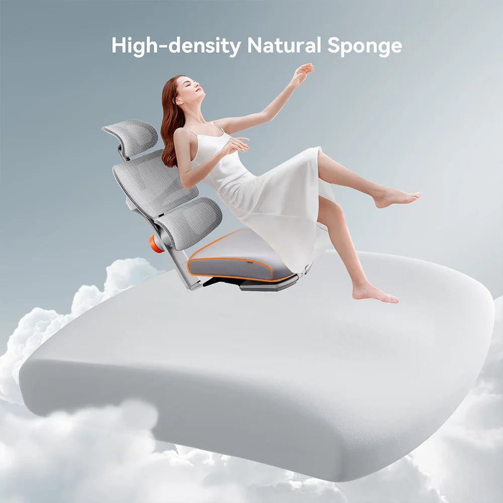 NEWTRAL NT002 Ergonomic Chair Adaptive Lower Back Support with Footrest 4 Recline Angle Adjustable Backrest Armrest Headrest