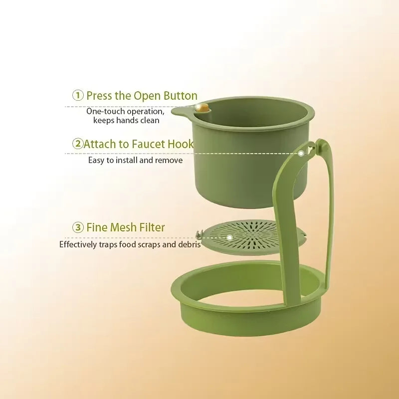 Press-Type Drain Basket & Sink Organizer