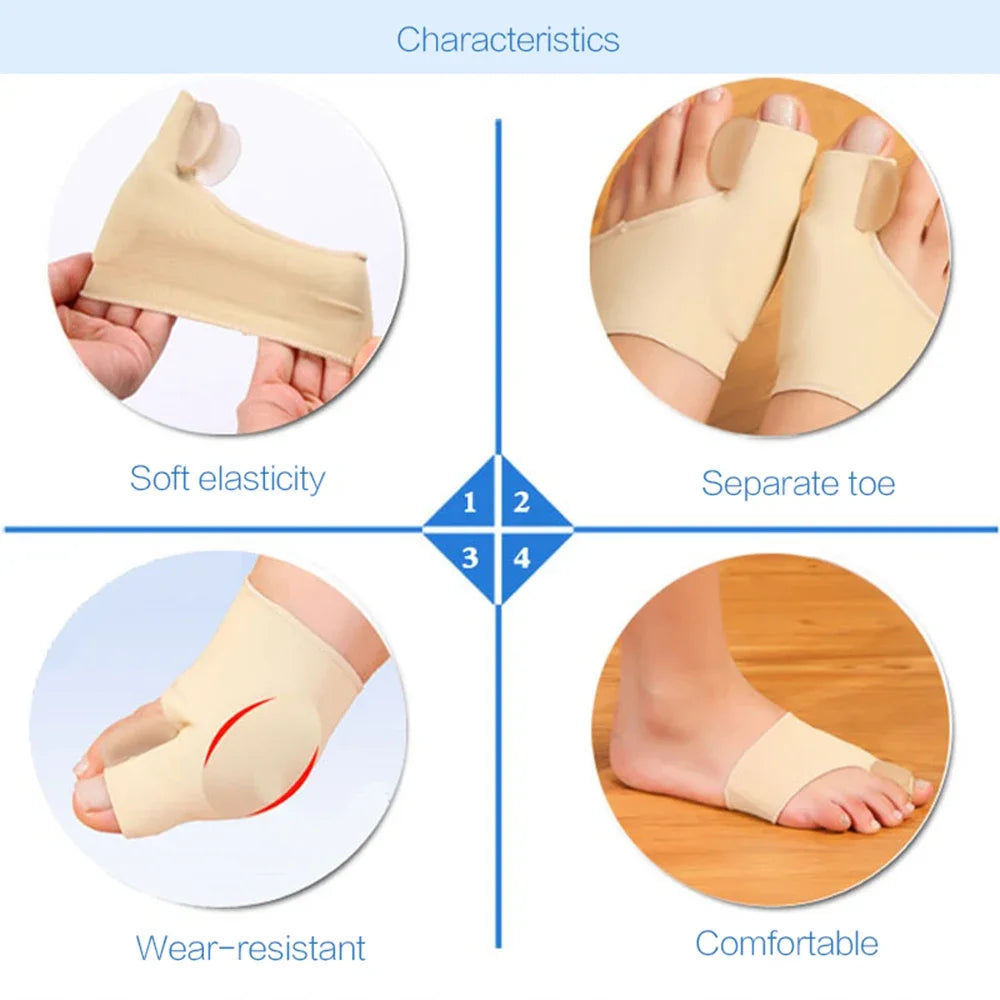 Hallux Valgus Bunion Corrector — Soft Toe Separator & Straightener (2pcs)